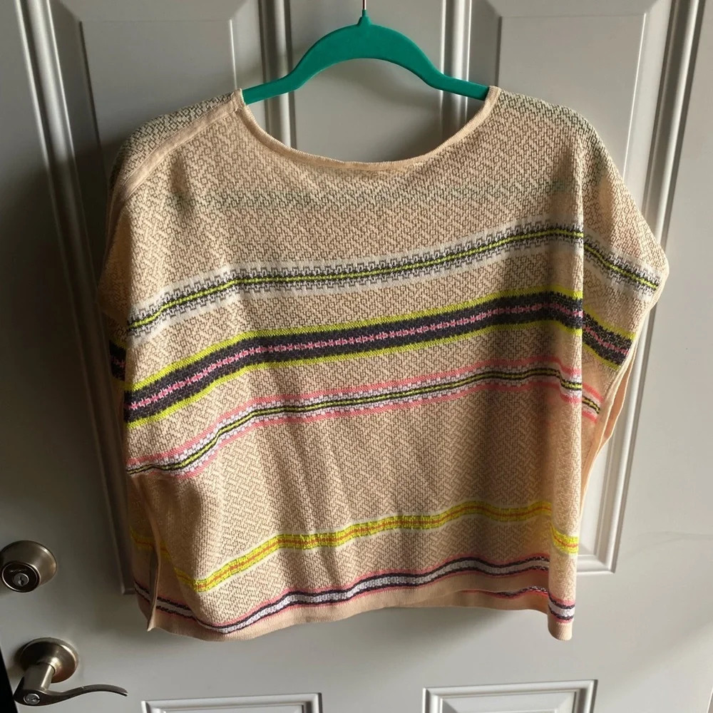Gap Kids XXL Fits Like Adult Sizes Striped Summer Top Striped Poncho Sweater - Picture 6 of 6